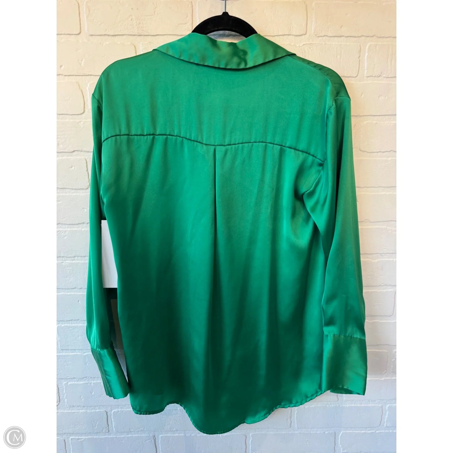 Top Long Sleeve By Zara In Green, Size: Xs