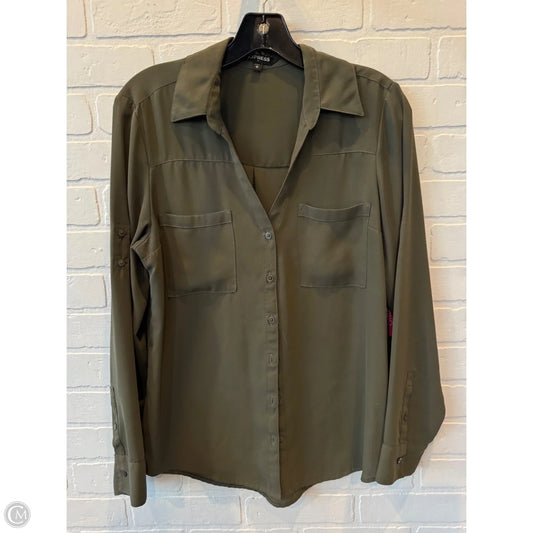 Top Long Sleeve By Express In Green, Size: M
