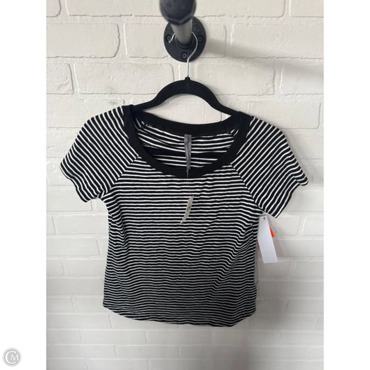 Top Short Sleeve Basic By Anthropologie In Black & White, Size: Xs