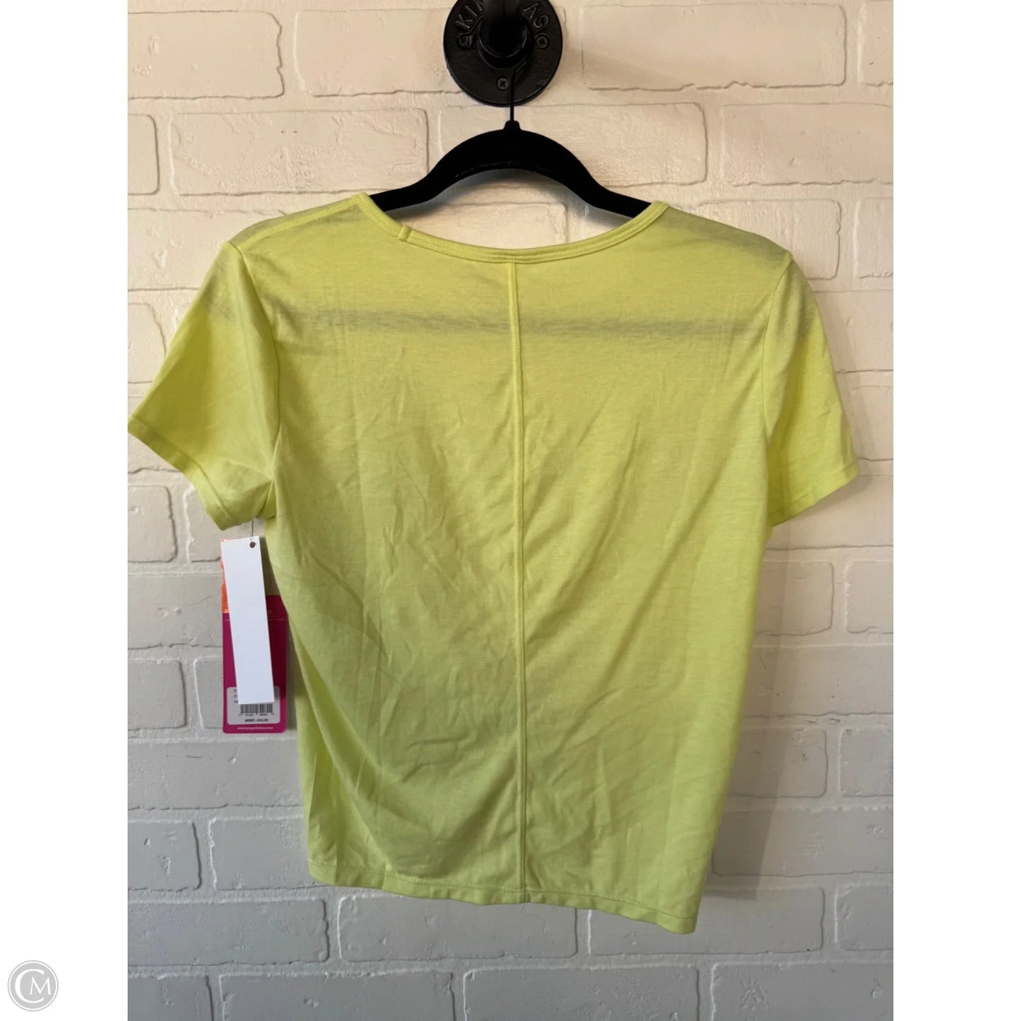 Athletic Top Short Sleeve By Yogalicious In Yellow, Size: S