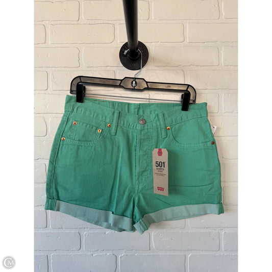 Shorts By Levis In Green Denim, Size: 8