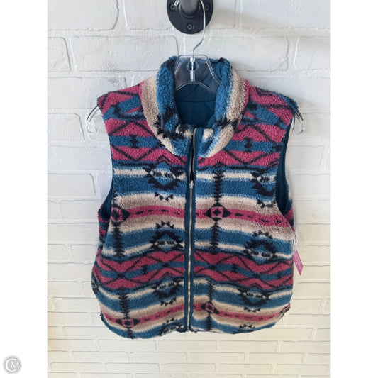 Vest Fleece By Maurices In Blue & Pink, Size: L
