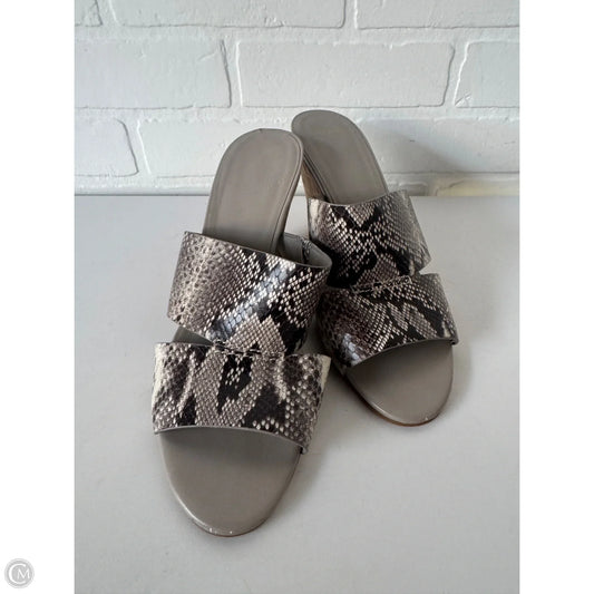 Sandals Heels Wedge By Cole-haan In Brown & Cream, Size: 10