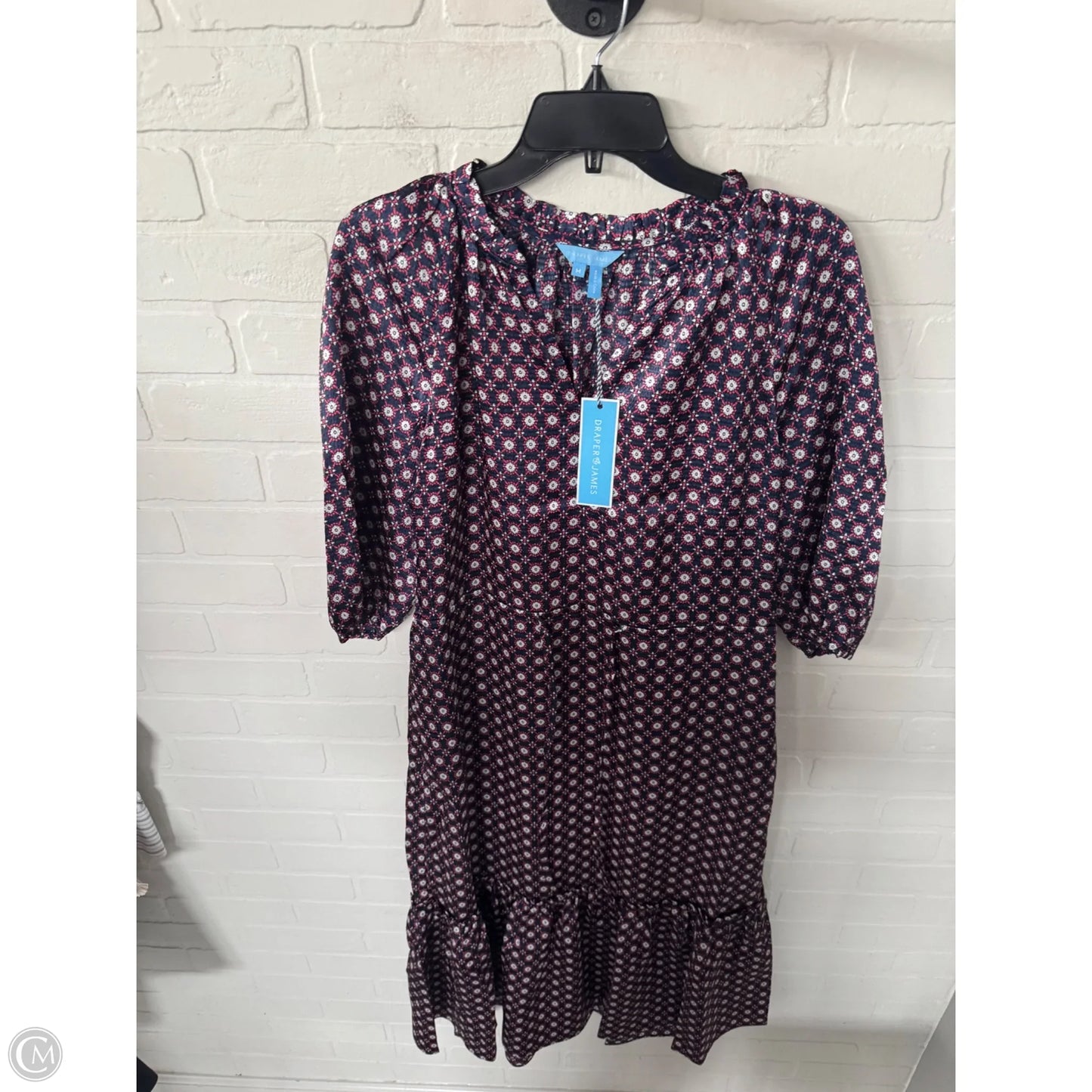 Dress Casual Midi By Draper James In Blue & Red & White, Size: M