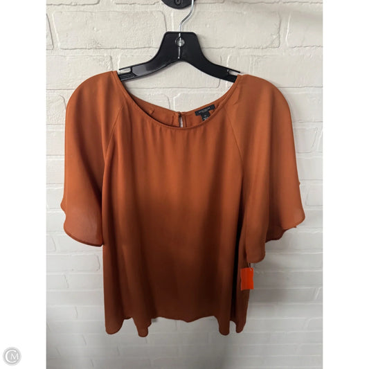 Top Short Sleeve By Ann Taylor In Brown, Size: Xl
