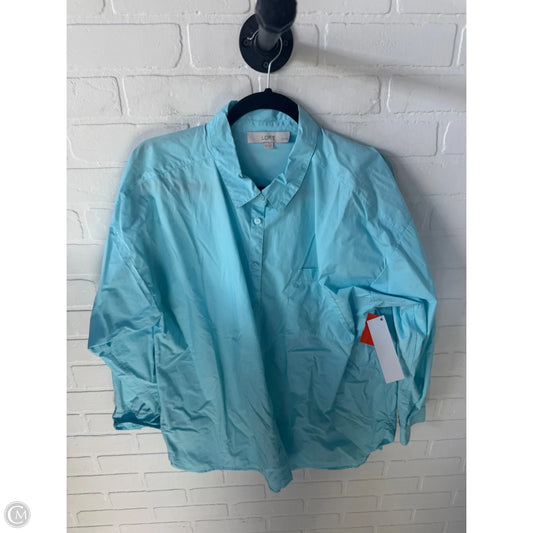 Top Long Sleeve By Loft In Blue, Size: Xxl
