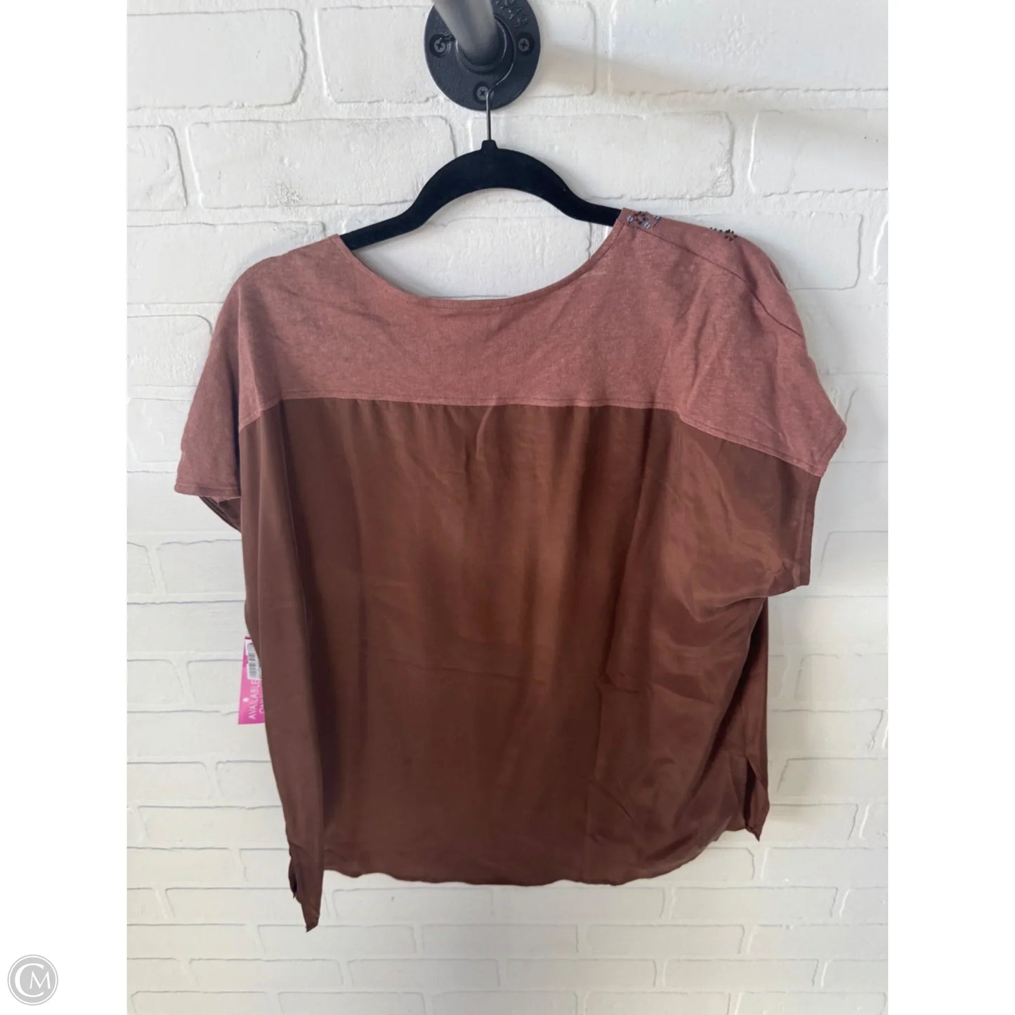 Top Short Sleeve By Sundance In Brown, Size: L