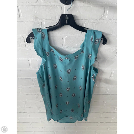 Top Sleeveless By Loft In Blue, Size: M