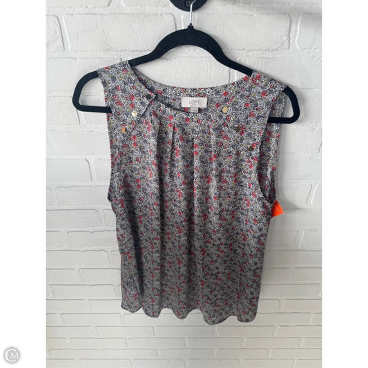 Top Sleeveless By Loft In Grey, Size: L