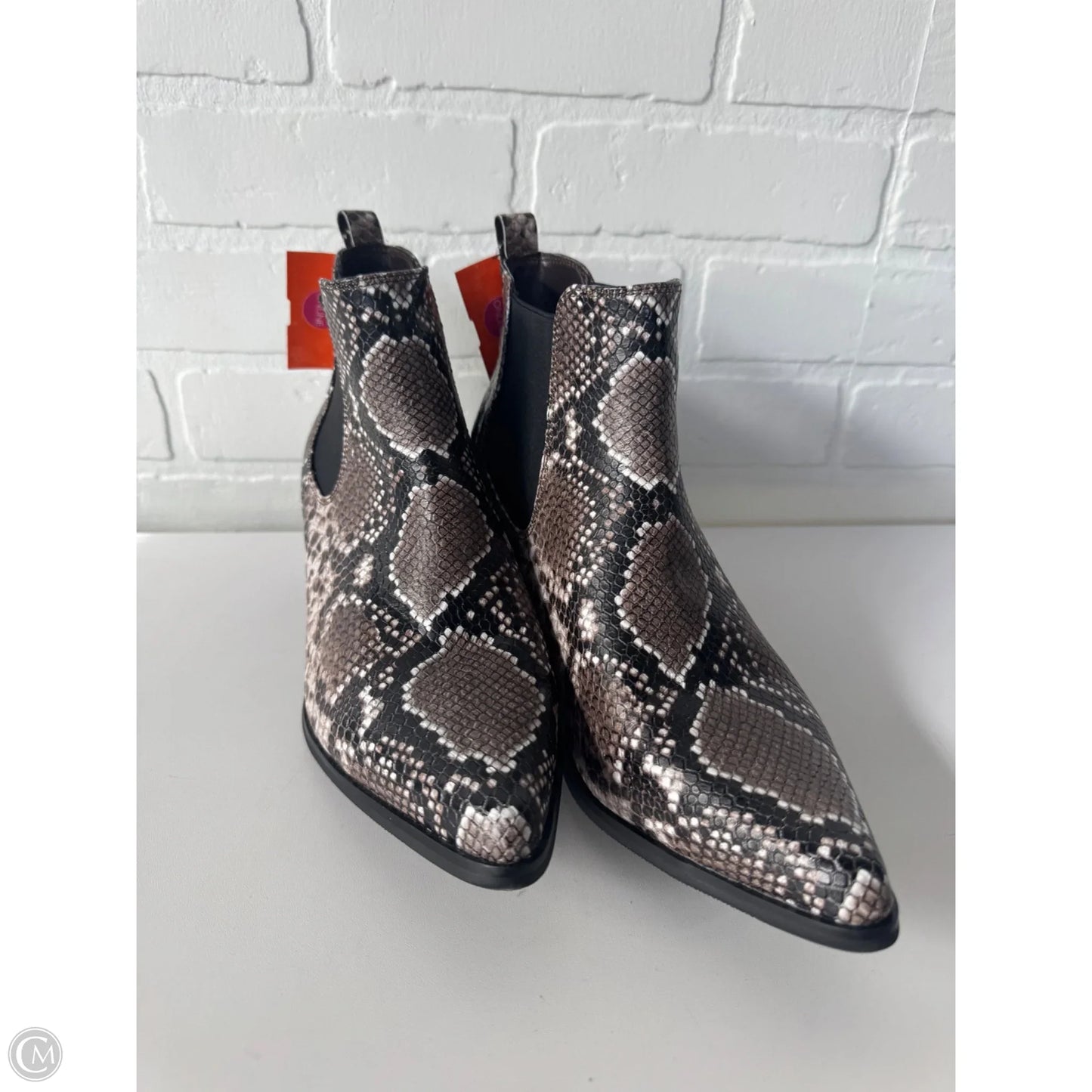 Boots Ankle Heels By Blondo In Brown & Tan, Size: 10