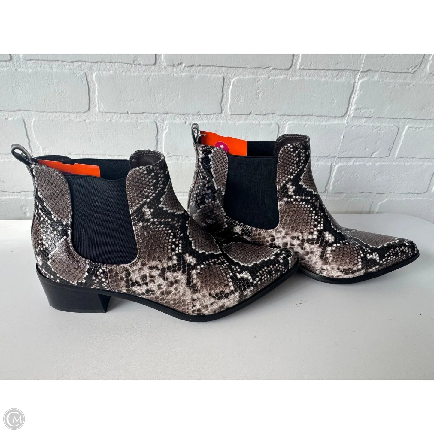 Boots Ankle Heels By Blondo In Brown & Tan, Size: 10