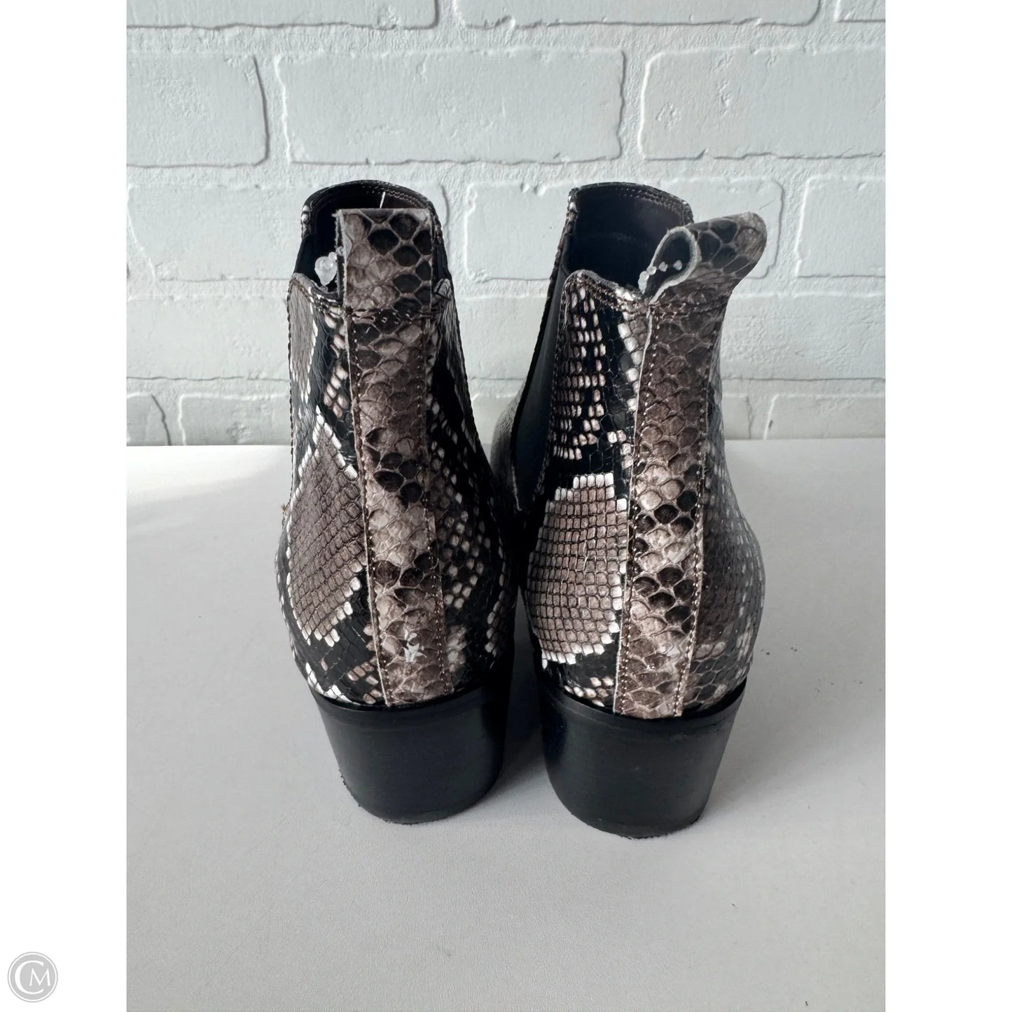 Boots Ankle Heels By Blondo In Brown & Tan, Size: 10