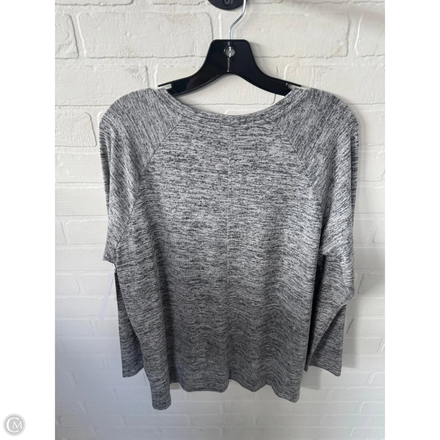 Top Long Sleeve Basic By Banana Republic In Grey, Size: L