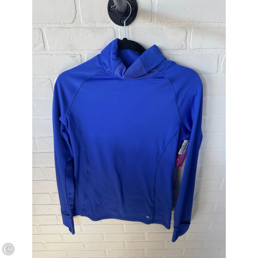 Athletic Top Long Sleeve Collar By Layer 8 In Blue, Size: L