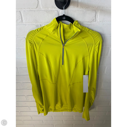 Athletic Top Long Sleeve Collar By Zella In Yellow, Size: S