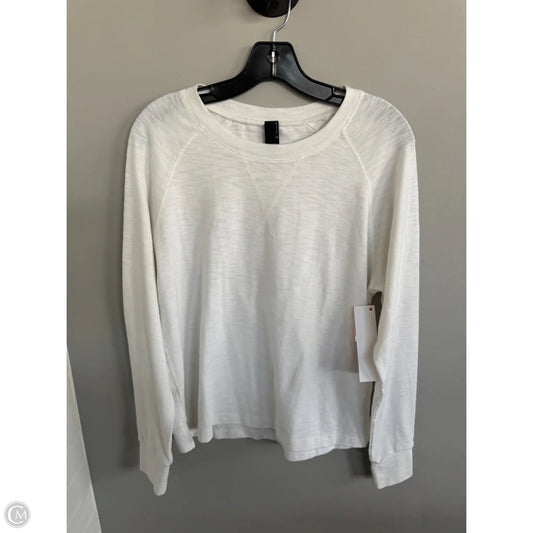 Top Long Sleeve By Bobi In White, Size: S