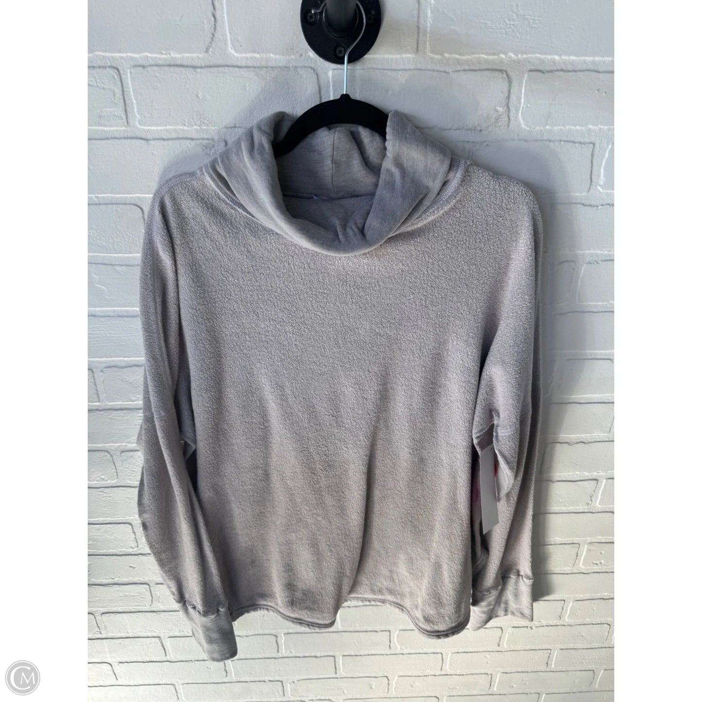 Sweatshirt Collar By Michael Stars In Grey, Size: S