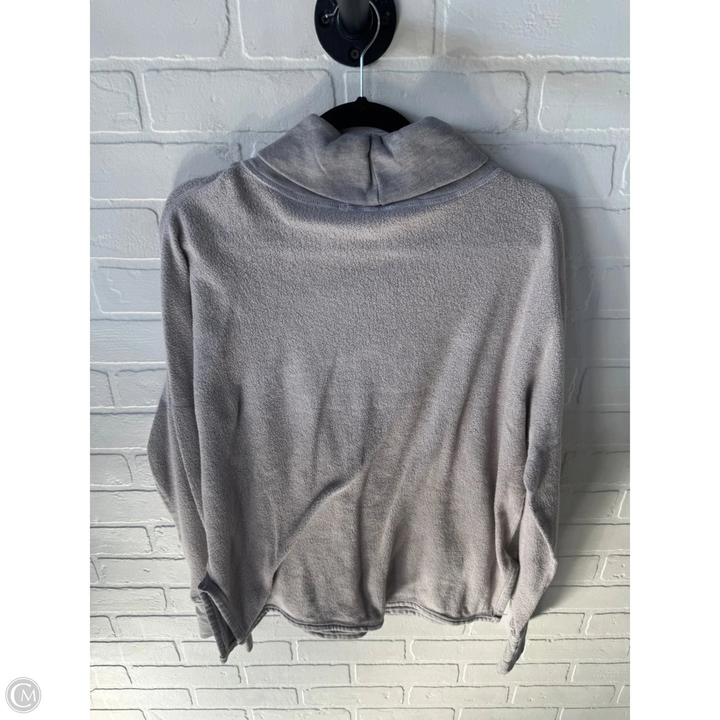 Sweatshirt Collar By Michael Stars In Grey, Size: S