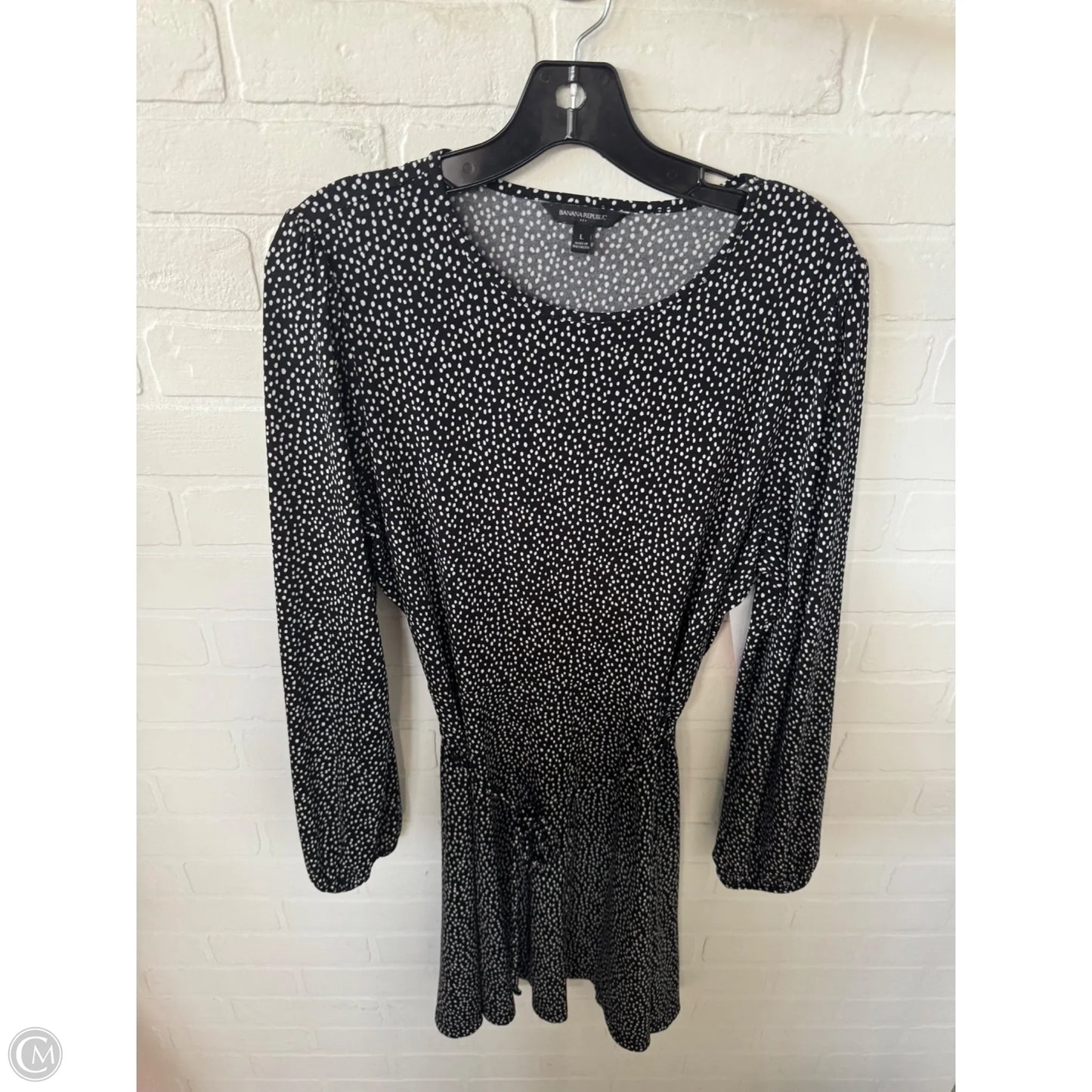 Dress Casual Midi By Banana Republic In Black & White, Size: L