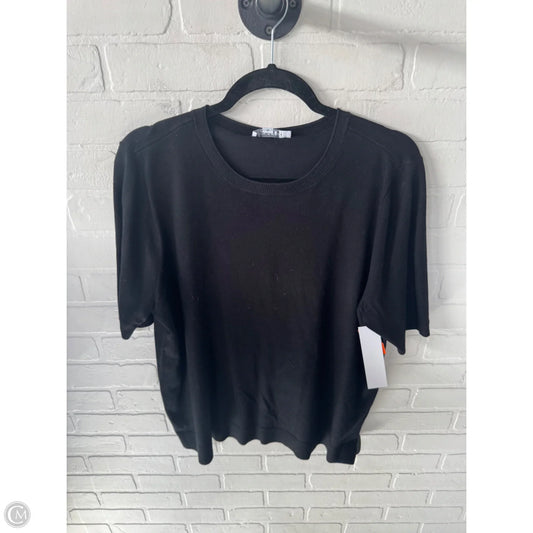Sweater Short Sleeve By Chicos In Black, Size: Xl
