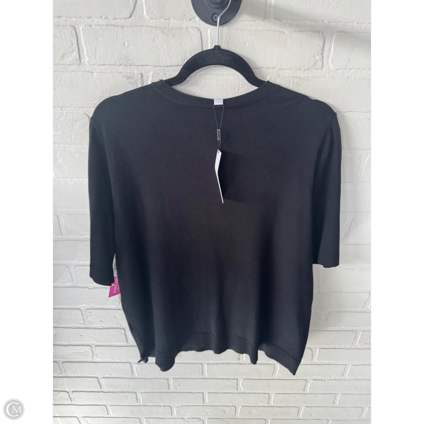 Sweater Short Sleeve By Chicos In Black, Size: Xl
