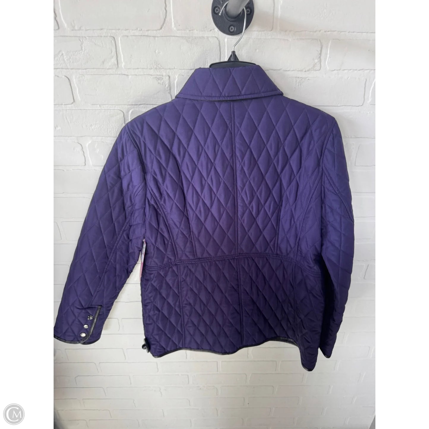 Coat Puffer & Quilted By Chicos In Purple, Size: M