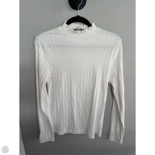 Top Long Sleeve By Loft In Cream, Size: L