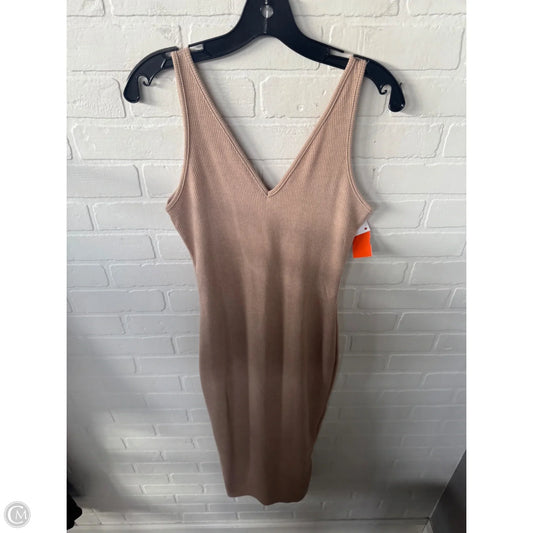Dress Casual Midi By Shein In Tan, Size: M