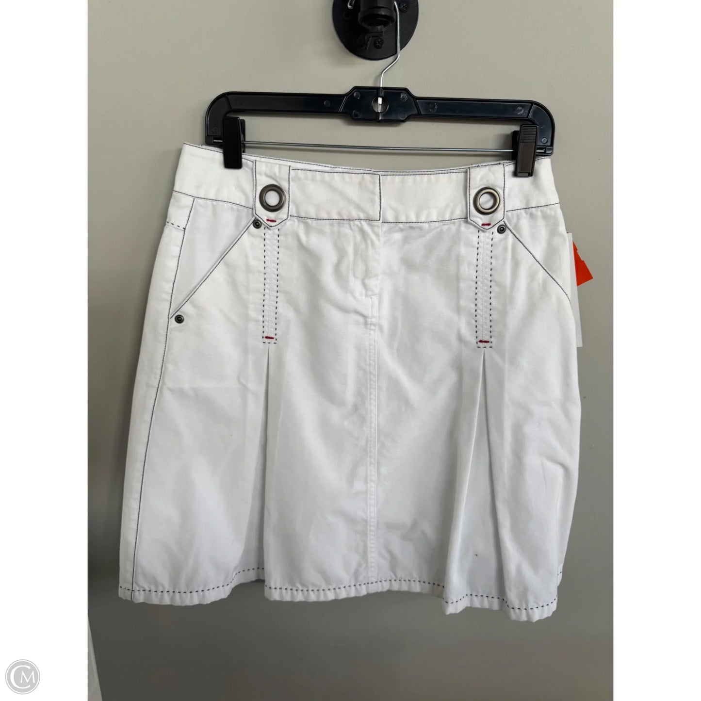 Skirt Mini & Short By Cabi In Blue & White, Size: 4