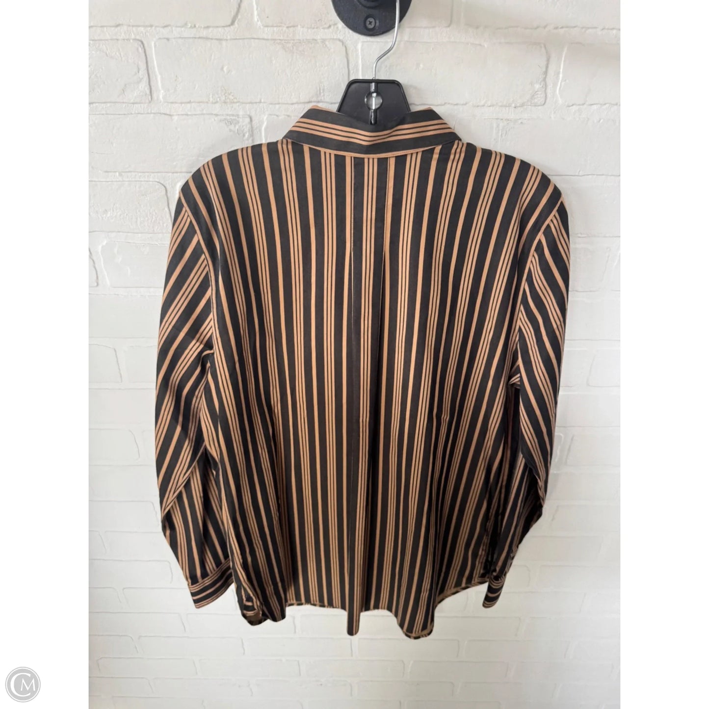 Top Long Sleeve By Chicos In Black & Tan, Size: 8