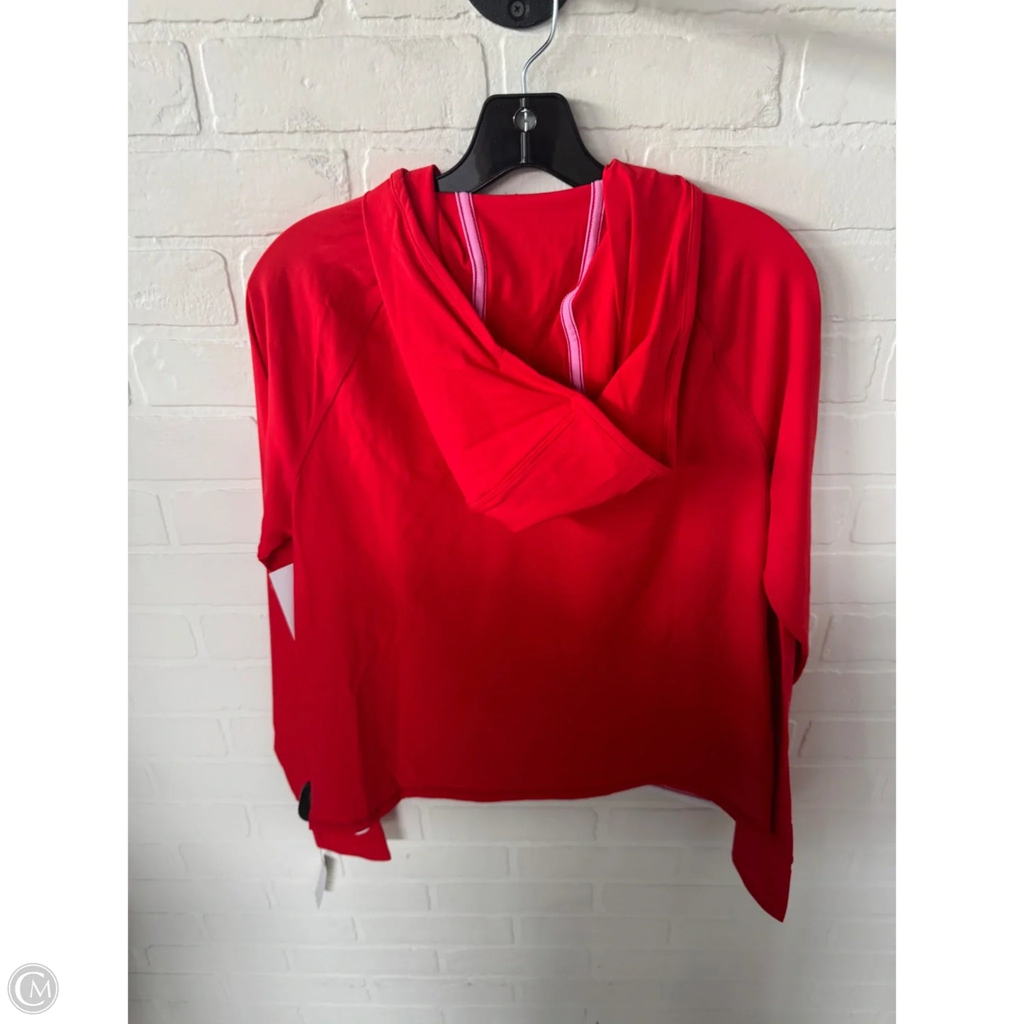 Athletic Top Long Sleeve Hoodie By Talbots In Pink & Red, Size: M