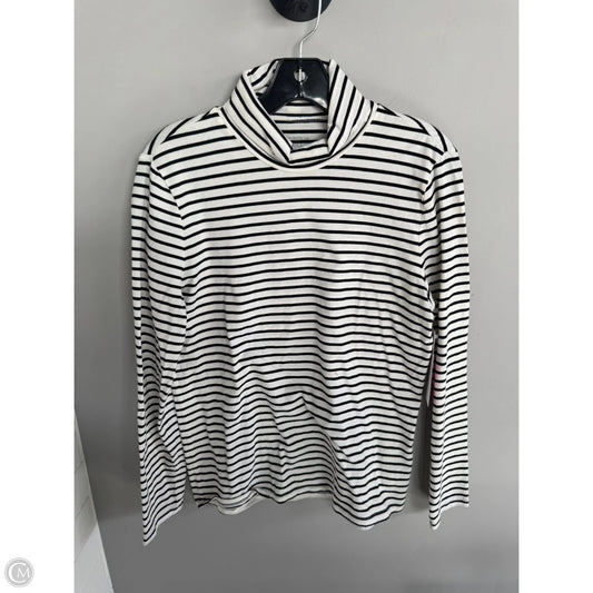 Top Long Sleeve By Talbots In Black & Cream, Size: M