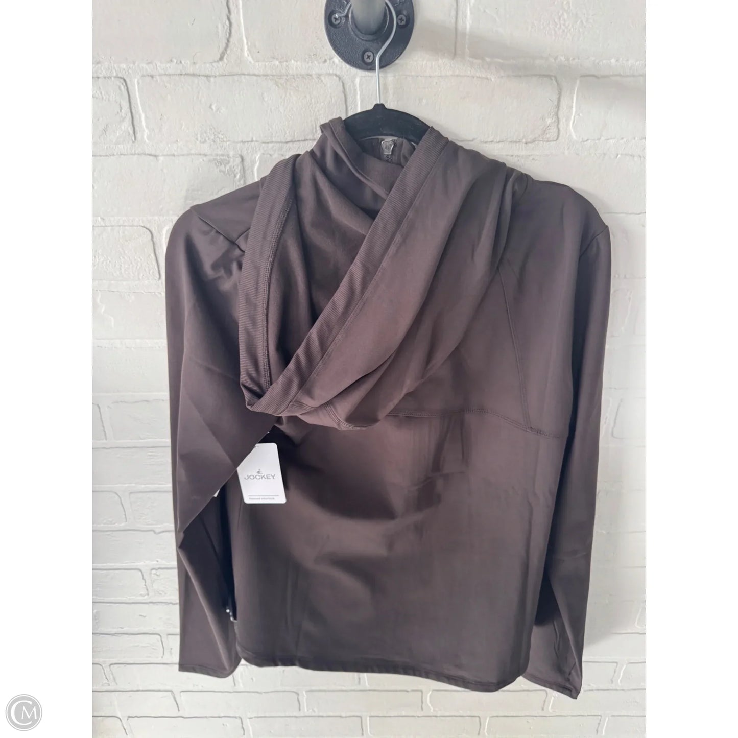 Athletic Sweatshirt Hoodie By Jockey In Brown, Size: M