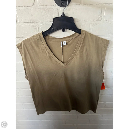 Top Short Sleeve Basic By Nordstrom In Taupe, Size: S