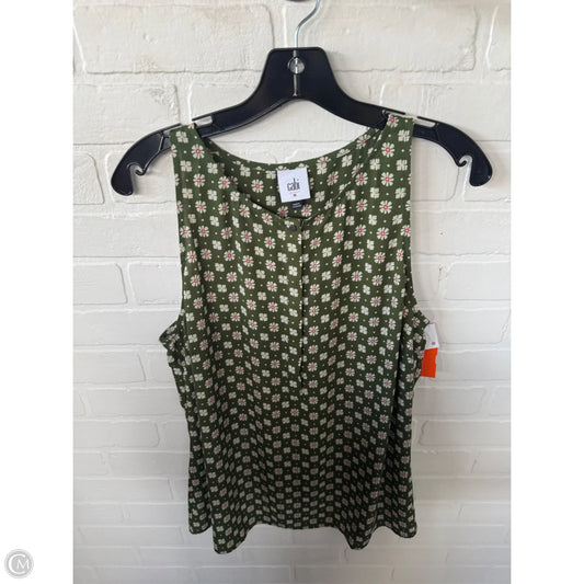 Top Sleeveless By Cabi In Green, Size: M
