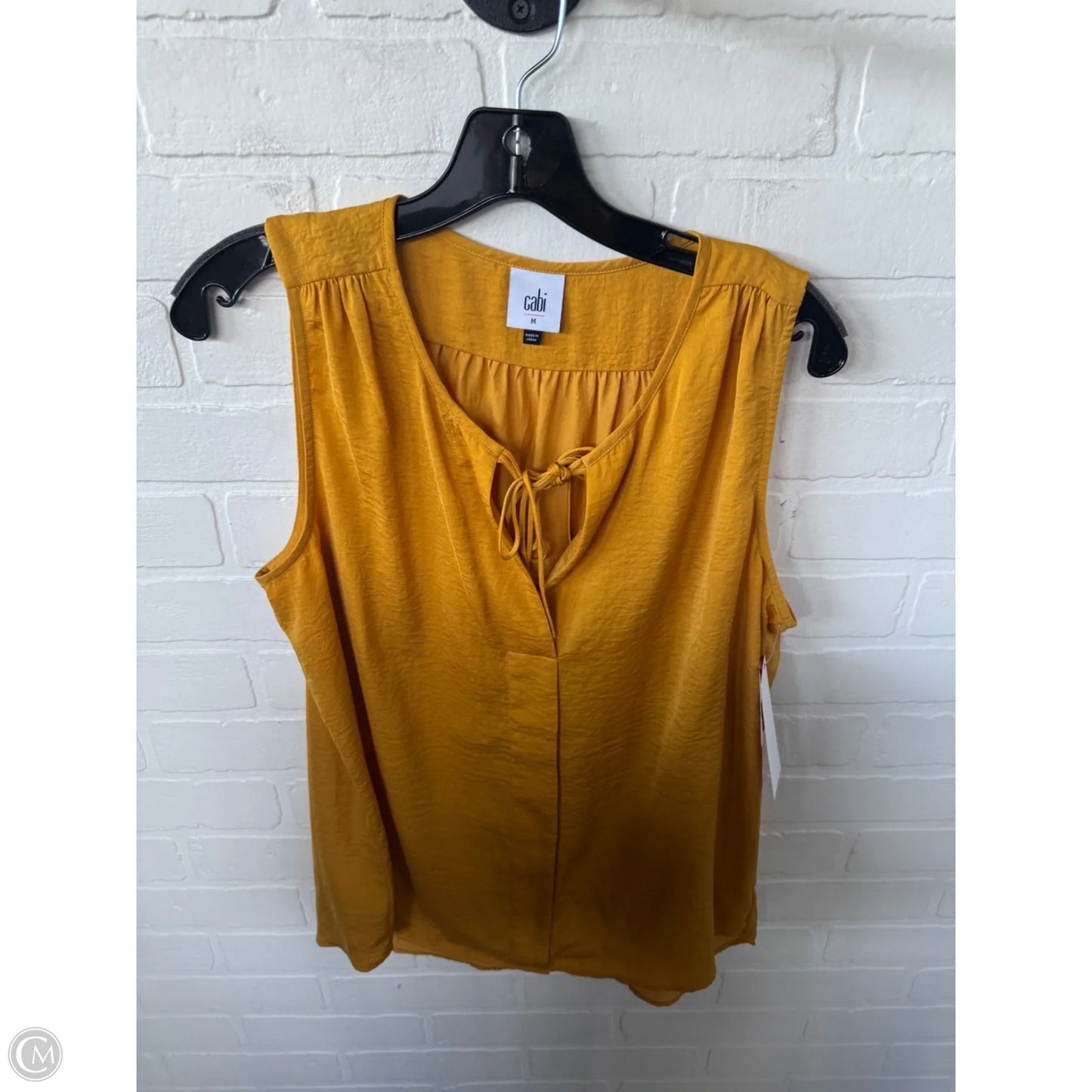 Top Sleeveless By Cabi In Yellow, Size: M