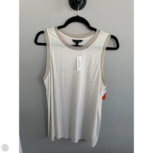 Top Sleeveless By Banana Republic In Cream, Size: M