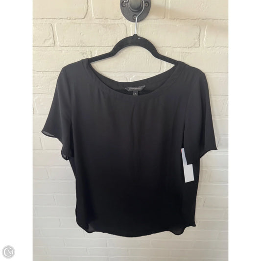 Top Short Sleeve By Banana Republic In Black, Size: M