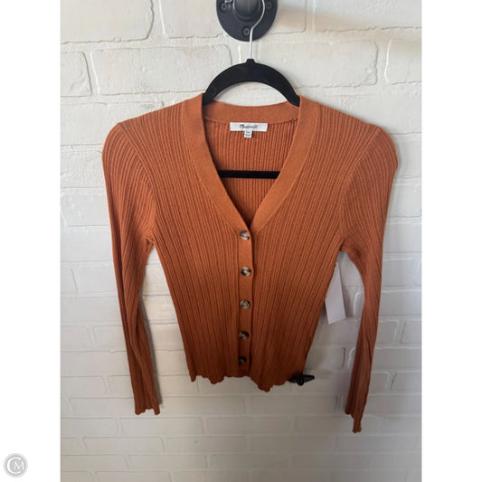 Sweater Cardigan By Madewell In Orange, Size: Xxs