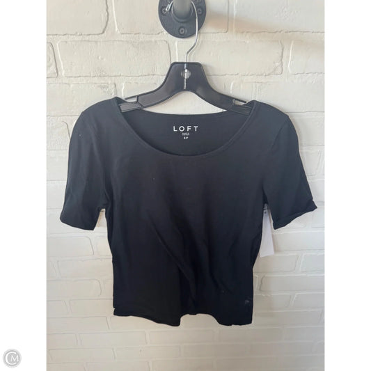 Top Short Sleeve Basic By Loft In Black, Size: S