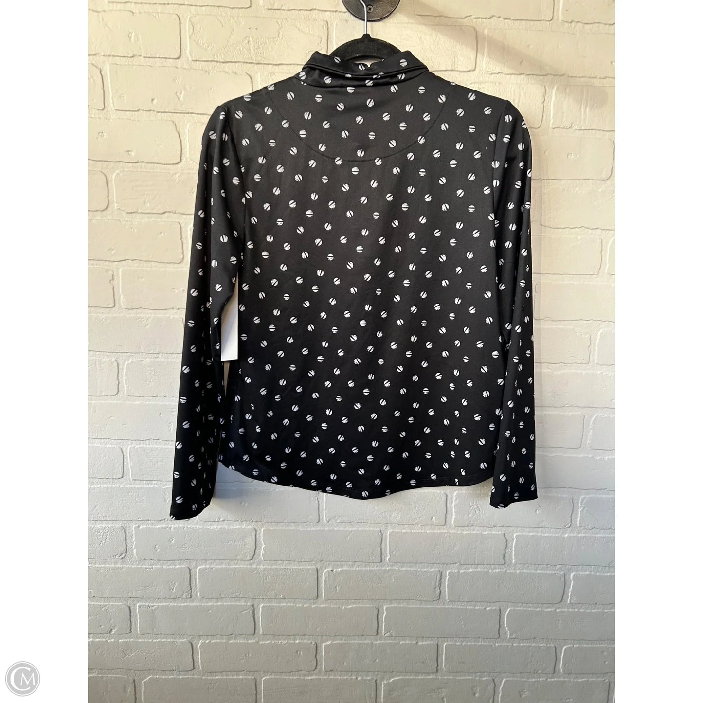 Top Long Sleeve By Chicos In Black & White, Size: S
