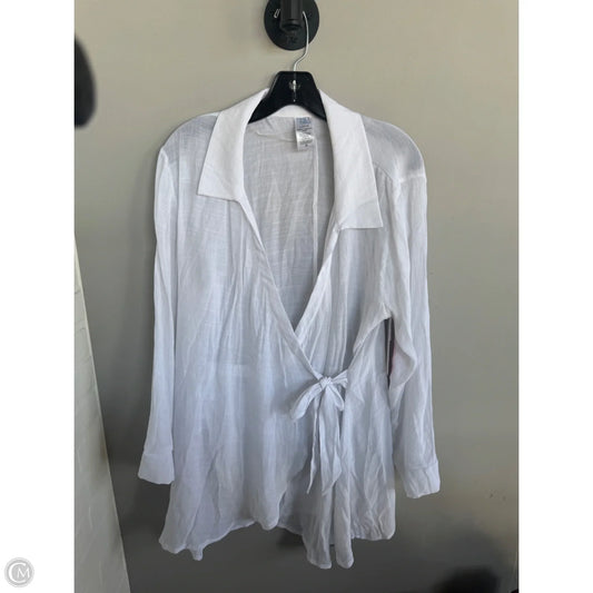 Swimwear Cover-up By Time And Tru In White, Size: L