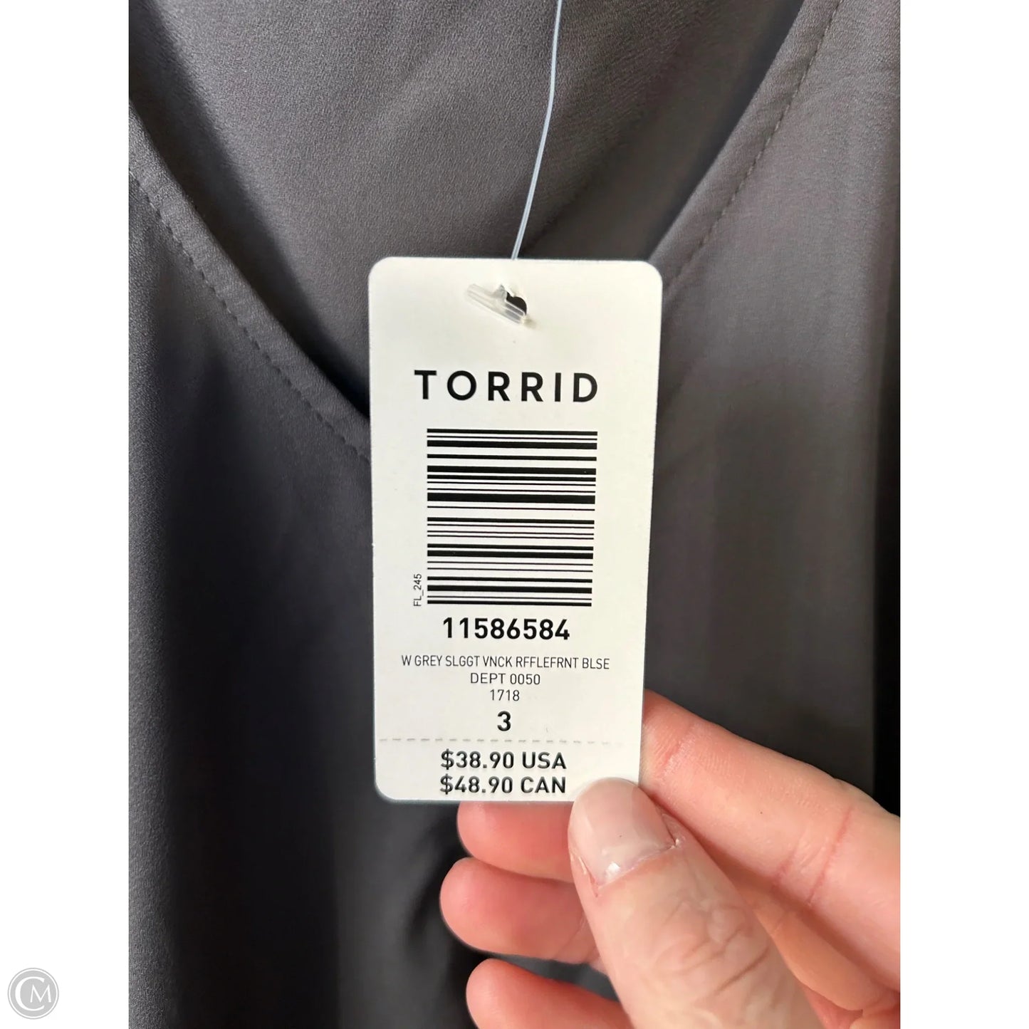 Top Sleeveless By Torrid In Grey, Size: 3x