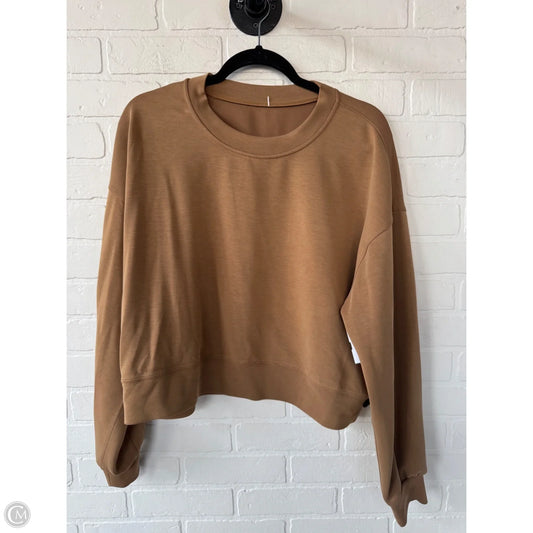 Athletic Sweatshirt Crewneck By Lululemon In Brown, Size: L