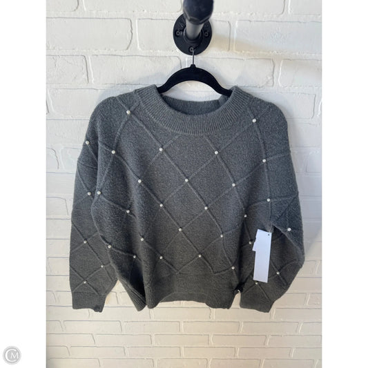 Sweater By Ann Taylor In Grey, Size: L