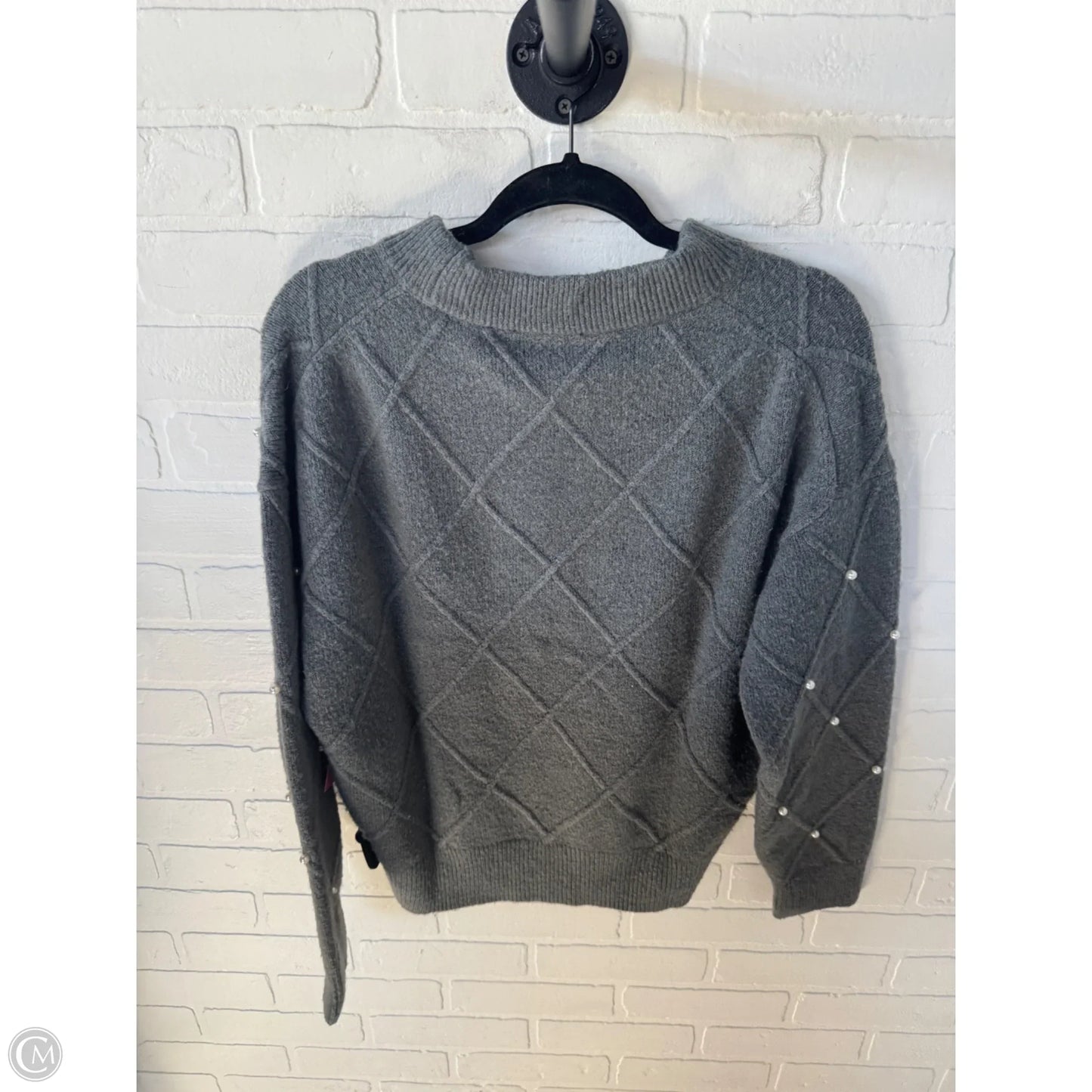 Sweater By Ann Taylor In Grey, Size: L