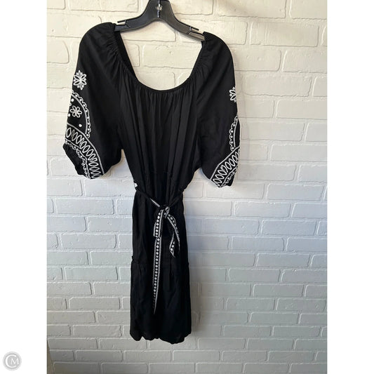 Dress Casual Midi By Karen Kane In Black & White, Size: L