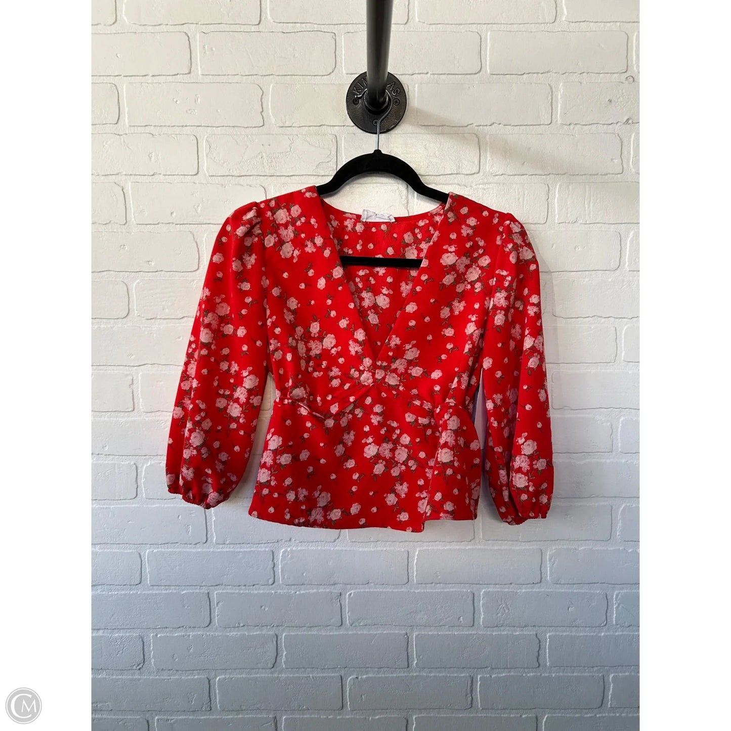 Top 3/4 Sleeve By Sage In Red, Size: S