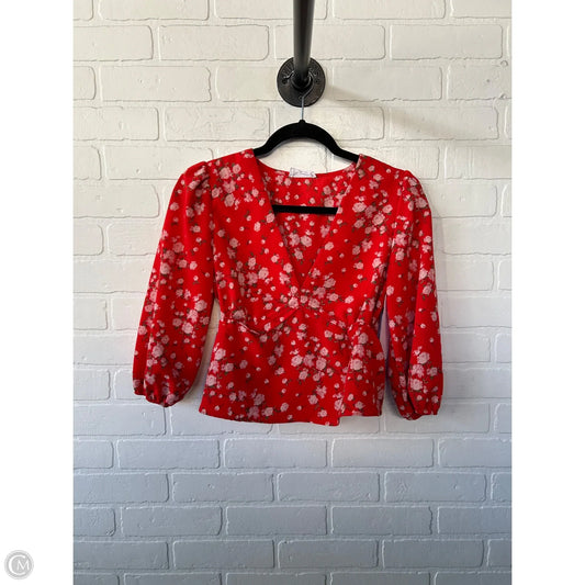 Top 3/4 Sleeve By Sage In Red, Size: S