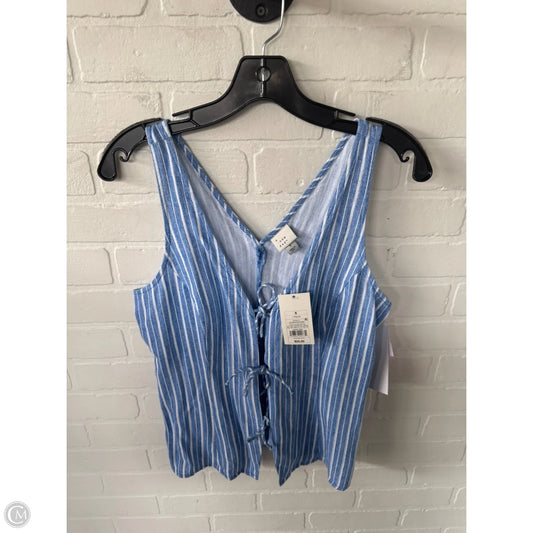 Top Sleeveless By A New Day In Blue & White, Size: S
